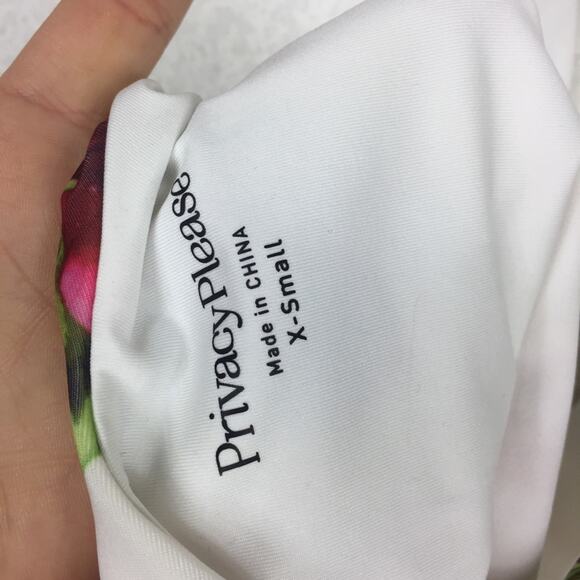 Privacy Please Elouise Floral Swimsuit XS Low Back One Piece Tropical Modest - Picture 5 of 14